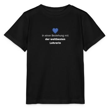 In Beziehung mit der weltbesten Lehrerin - Stanley/Stella Kinder T-Shirt MINI CREATOR  - Schwarz - Vorne - Mikhail (115cm)