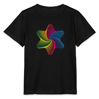 Étoile - illusion, multicolore - T-shirt bio MINI CREATOR Stanley/Stella Enfant - noir - Devant - Mikhail (115cm)
