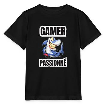 gamer passionné - T-shirt bio MINI CREATOR Stanley/Stella Enfant - noir - Devant - Mikhail (115cm)