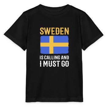 Schweden Schwedisch - Stanley/Stella Kinder T-Shirt MINI CREATOR  - Schwarz - Vorne - Mikhail (115cm)