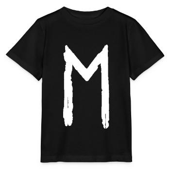 Elder Futhark Rune Ehwaz - Buchstabe E - Stanley/Stella Kinder T-Shirt MINI CREATOR  - Schwarz - Vorne - Mikhail (115cm)