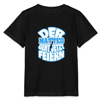 Party matteo - Stanley/Stella Kinder T-Shirt MINI CREATOR  - Schwarz - Vorne - Mikhail (115cm)