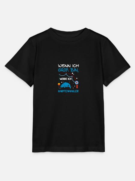 Karpfenangler Baby Kind Anglerpapa Angeln Vater - Stanley/Stella Kinder T-Shirt MINI CREATOR  - Schwarz