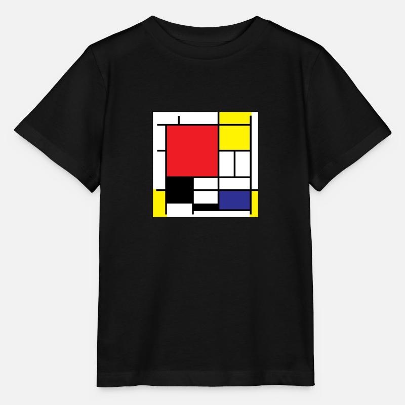 Symbol Piet Mondrian Moderne Kunst Geschenkidee - Stanley/Stella Kinder T-Shirt MINI CREATOR - Schwarz