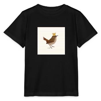 Wren avec cadeau d'oiseau couronne d'or - T-shirt bio MINI CREATOR Stanley/Stella Enfant - noir - Devant - Mikhail (115cm)