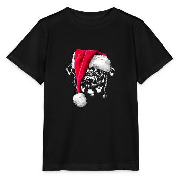 Petit Brabancon with hatches Christmas - Stanley/Stella MINI CREATOR Kids’ T-Shirt - black - Front - Mikhail (115cm)
