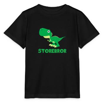Big Brother Dino Dinosaur Brothers Gift Best Animals - Stanley/Stella MINI CREATOR Kids’ T-Shirt - black - Front - Mikhail (115cm)