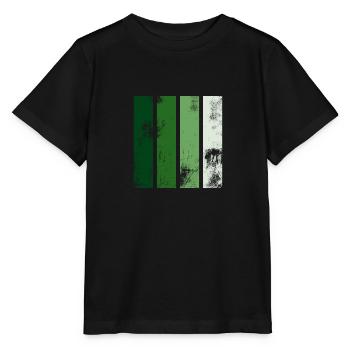 Retro stripes green - Stanley/Stella MINI CREATOR Kids’ T-Shirt - black - Front - Mikhail (115cm)