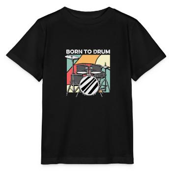 Geboren zu trommeln Entertainer Gift - Stanley/Stella Kinder T-Shirt MINI CREATOR  - Schwarz - Vorne - Mikhail (115cm)