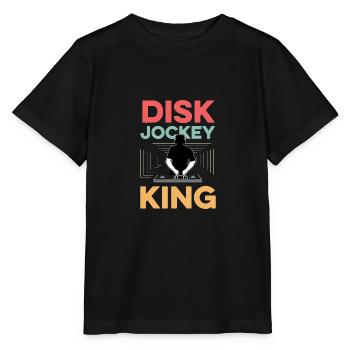Disc Jockey King Konzertbesucher Geschenk - Stanley/Stella Kinder T-Shirt MINI CREATOR  - Schwarz - Vorne - Mikhail (115cm)