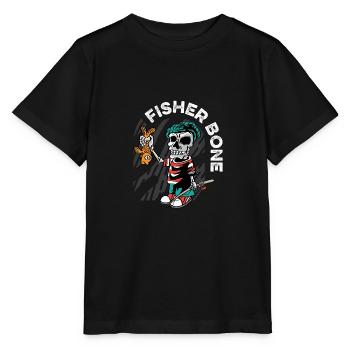 Fishing Bone Fishing Captain Gift - Stanley/Stella MINI CREATOR Kids’ T-Shirt - black - Front - Mikhail (115cm)