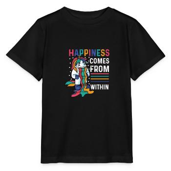 Le bonheur vient dans la consécration gay et homosexuelle - T-shirt bio MINI CREATOR Stanley/Stella Enfant - noir - Devant - Mikhail (115cm)