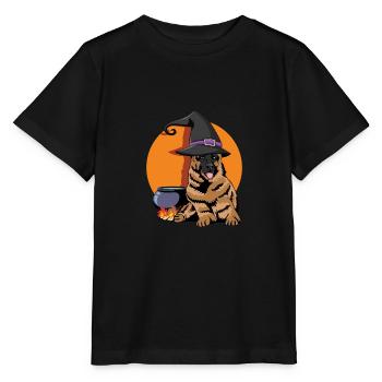 Halloween Deutscher Schäferhund Halloween -Fan Gif - Stanley/Stella Kinder T-Shirt MINI CREATOR  - Schwarz - Vorne - Mikhail (115cm)