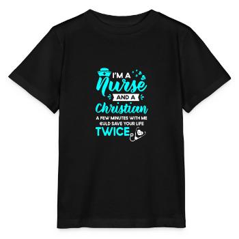 RN LVN CNA Infirmière de grade Christian Cool Nu - T-shirt bio MINI CREATOR Stanley/Stella Enfant - noir - Devant - Mikhail (115cm)