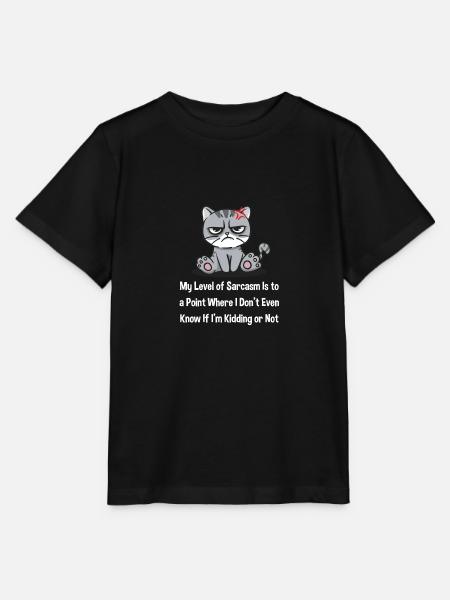 Ich weiß nicht, ob ich scherze oder nicht lustig s - Stanley/Stella Kinder T-Shirt MINI CREATOR - Schwarz