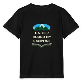 Rassemblez-vous autour de mes amis autour du feu de camp, le Buddy - T-shirt bio MINI CREATOR Stanley/Stella Enfant - noir - Devant - Mikhail (115cm)