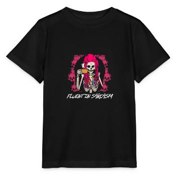 Fluent sarcasm funny sarcastic humor ir - Stanley/Stella MINI CREATOR Kids’ T-Shirt - black - Front - Mikhail (115cm)