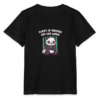 Fluent sarcasm and fluent words of funny s - Stanley/Stella MINI CREATOR Kids’ T-Shirt - black - Front - Mikhail (115cm)