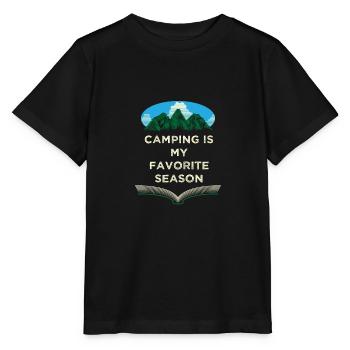 Le camping est mon campeur préféré camp d’été tro - T-shirt bio MINI CREATOR Stanley/Stella Enfant - noir - Devant - Mikhail (115cm)