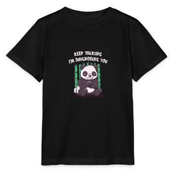Keep talking, I'll diagnose you funny sa - Stanley/Stella MINI CREATOR Kids’ T-Shirt - black - Front - Mikhail (115cm)