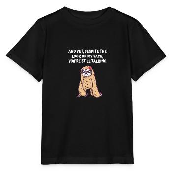 Despite my appearance, you're still talking funny - Stanley/Stella MINI CREATOR Kids’ T-Shirt - black - Front - Mikhail (115cm)
