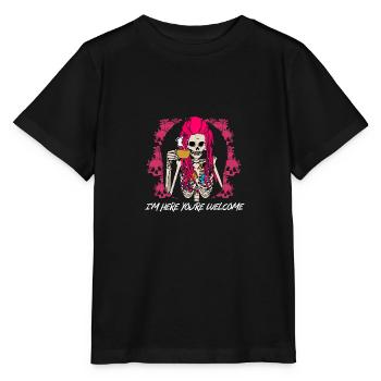 I'm here, welcome you funny sarcastic hu - Stanley/Stella MINI CREATOR Kids’ T-Shirt - black - Front - Mikhail (115cm)
