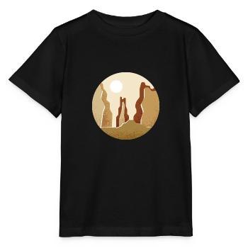 Landscape Japanese Art - Stanley/Stella MINI CREATOR Kids’ T-Shirt - black - Front - Mikhail (115cm)