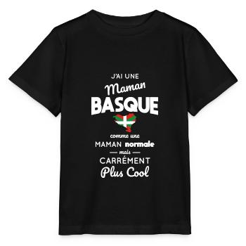 J'ai une maman Basque plus cool - T-shirt bio MINI CREATOR Stanley/Stella Enfant - noir - Devant - Mikhail (115cm)