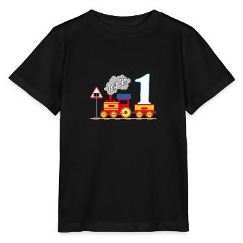 Endlich 1 Jahr erster Geburtstag - Stanley/Stella Kinder T-Shirt MINI CREATOR  - Schwarz - Vorne - Mikhail (115cm)