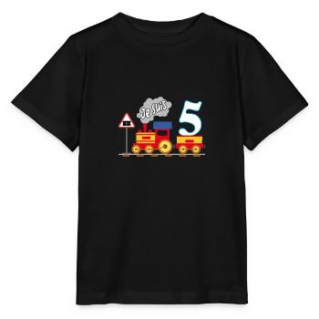 Cinquième anniversaire, enfin 5 ans - T-shirt bio MINI CREATOR Stanley/Stella Enfant - noir - Devant - Mikhail (115cm)