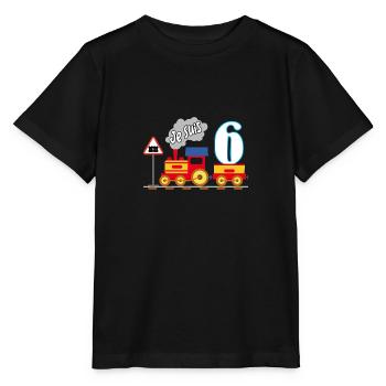 Sixième anniversaire, enfin 6 ans - T-shirt bio MINI CREATOR Stanley/Stella Enfant - noir - Devant - Mikhail (115cm)