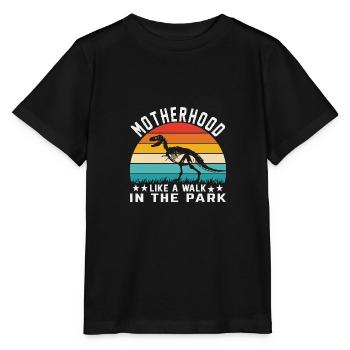 Motherhood like a funny funny quote in Pa - Stanley/Stella MINI CREATOR Kids’ T-Shirt - black - Front - Mikhail (115cm)