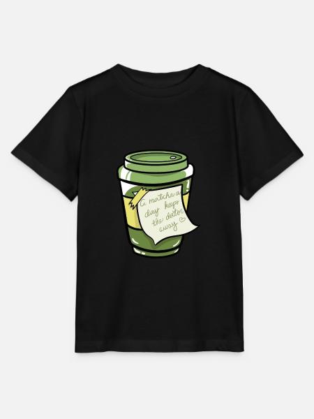 Matcha Tee A matcha a day keeps the doctor away - Stanley/Stella Kinder T-Shirt MINI CREATOR  - Schwarz