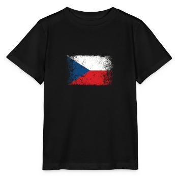République tchèque Drapeau tchèque Vintage - T-shirt bio MINI CREATOR Stanley/Stella Enfant - noir - Devant - Mikhail (115cm)