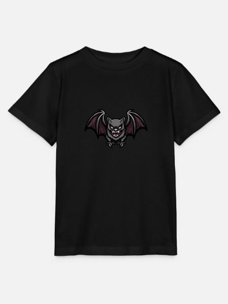 Fledermaus Halloween Comic Blutsauger - Stanley/Stella Kinder T-Shirt MINI CREATOR - Schwarz