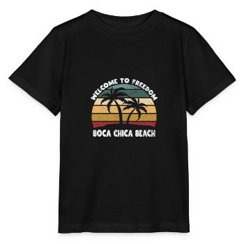 Boca Chica Beach Willkommen im Sommer Cameron Coun - Stanley/Stella Kinder T-Shirt MINI CREATOR  - Schwarz - Vorne - Mikhail (115cm)