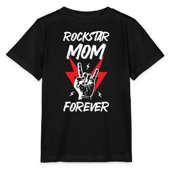 Rockstars Mom Forever - Stanley/Stella Kinder T-Shirt MINI CREATOR  - Schwarz - Vorne - Mikhail (115cm)
