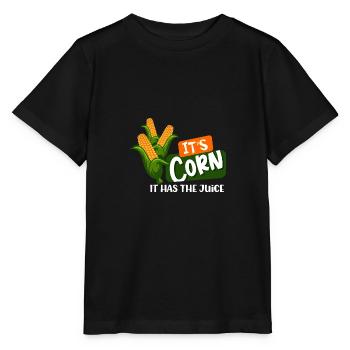 Mais für immer, es ist Mais, es hat den Saftmaissa - Stanley/Stella Kinder T-Shirt MINI CREATOR  - Schwarz - Vorne - Mikhail (115cm)