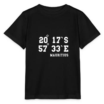 L’île Maurice coordonne l’idée de design de vacances - T-shirt bio MINI CREATOR Stanley/Stella Enfant - noir - Devant - Mikhail (115cm)
