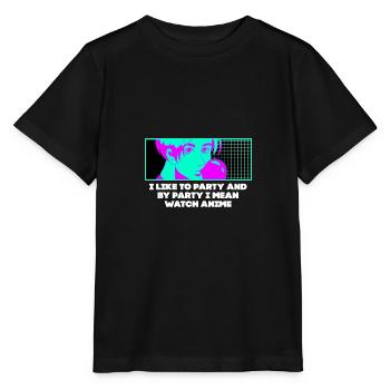 Ich mag feiern Ich meine, ich schau Anime Manga lu - Stanley/Stella Kinder T-Shirt MINI CREATOR  - Schwarz - Vorne - Mikhail (115cm)