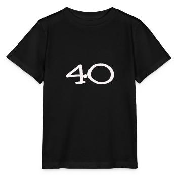 40. 40 ANS. 40e ANNIVERSAIRE. ANNIVERSAIRE 40 ANS. - T-shirt bio MINI CREATOR Stanley/Stella Enfant - noir - Devant - Mikhail (115cm)