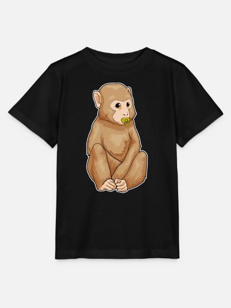 Affe Baby Schnuller - Stanley/Stella Kinder T-Shirt MINI CREATOR - Schwarz