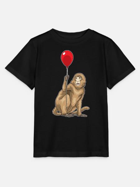 Affe Luftballon - Stanley/Stella Kinder T-Shirt MINI CREATOR  - Schwarz
