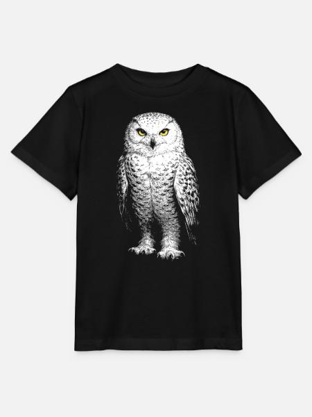 Schneeeule - Stanley/Stella Kinder T-Shirt MINI CREATOR - Schwarz