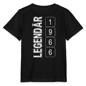 LEGENDÄR seit1966, 60 Jahre, 60 Geburtstag, Happy  - Stanley/Stella Kinder T-Shirt MINI CREATOR  - Schwarz - Vorne - Mikhail (115cm)
