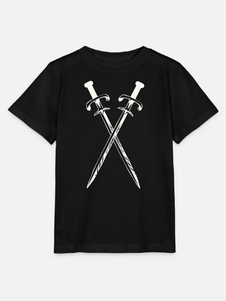Zwei Schwerter im Cross-Design - Stanley/Stella Kinder T-Shirt MINI CREATOR - Schwarz