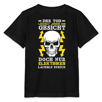 Elektriker Tod Lächelt Zurück - Stanley/Stella Kinder T-Shirt MINI CREATOR  - Schwarz - Vorne - Mikhail (115cm)