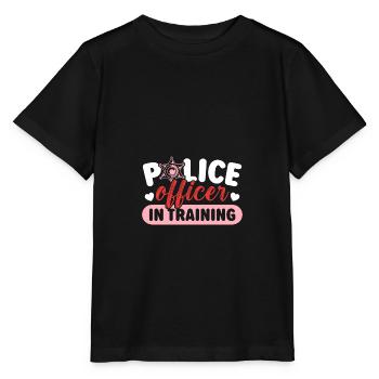 Policier en formation Policier - T-shirt bio MINI CREATOR Stanley/Stella Enfant - noir - Devant - Mikhail (115cm)