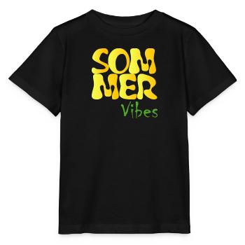 Sommer Vibes - Stanley/Stella Kinder T-Shirt MINI CREATOR  - Schwarz - Vorne - Mikhail (115cm)