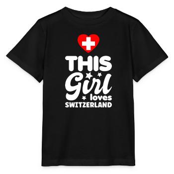 Suisse Flag Vintage Croix Coeur Suisse - T-shirt bio MINI CREATOR Stanley/Stella Enfant - noir - Devant - Mikhail (115cm)
